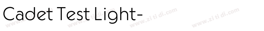 Cadet Test Light字体转换